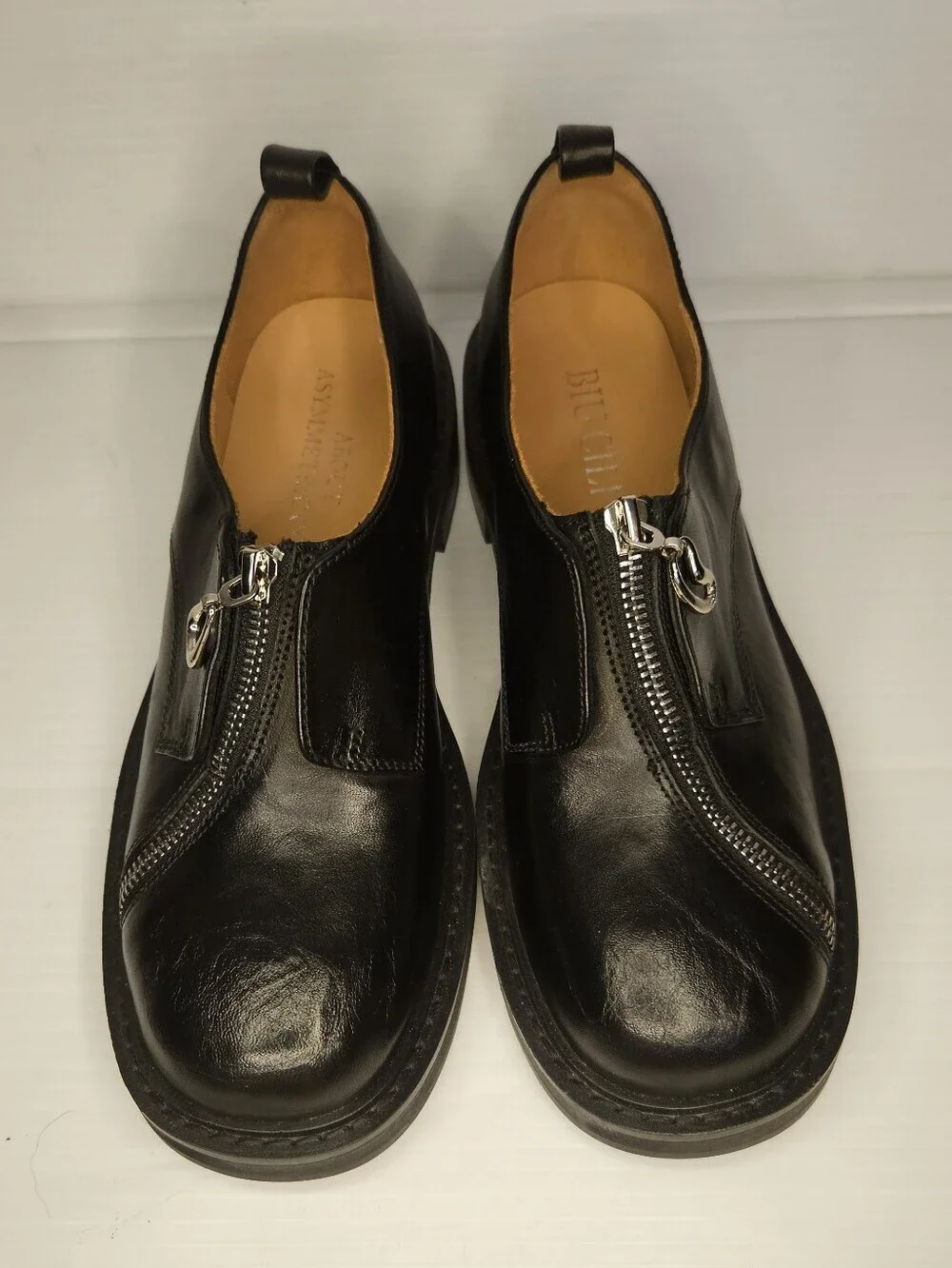 BIU CILI, Woody, Horsehide Leather, Asymmetric, Loafers, Comfort Shoes, EU 39.